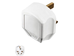 RUBBER WHITE PLUG TOP 13AMP BG PK20