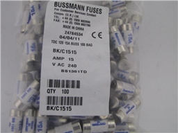 15AMP CONSUMER FUSES BS1361 PK100