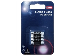 5 AMP PLUG FUSE 4 PER CARD