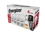 ENERGIZER LED GLS ES E27 27K WARM WHITE 8.5W 806LM =60W PK4